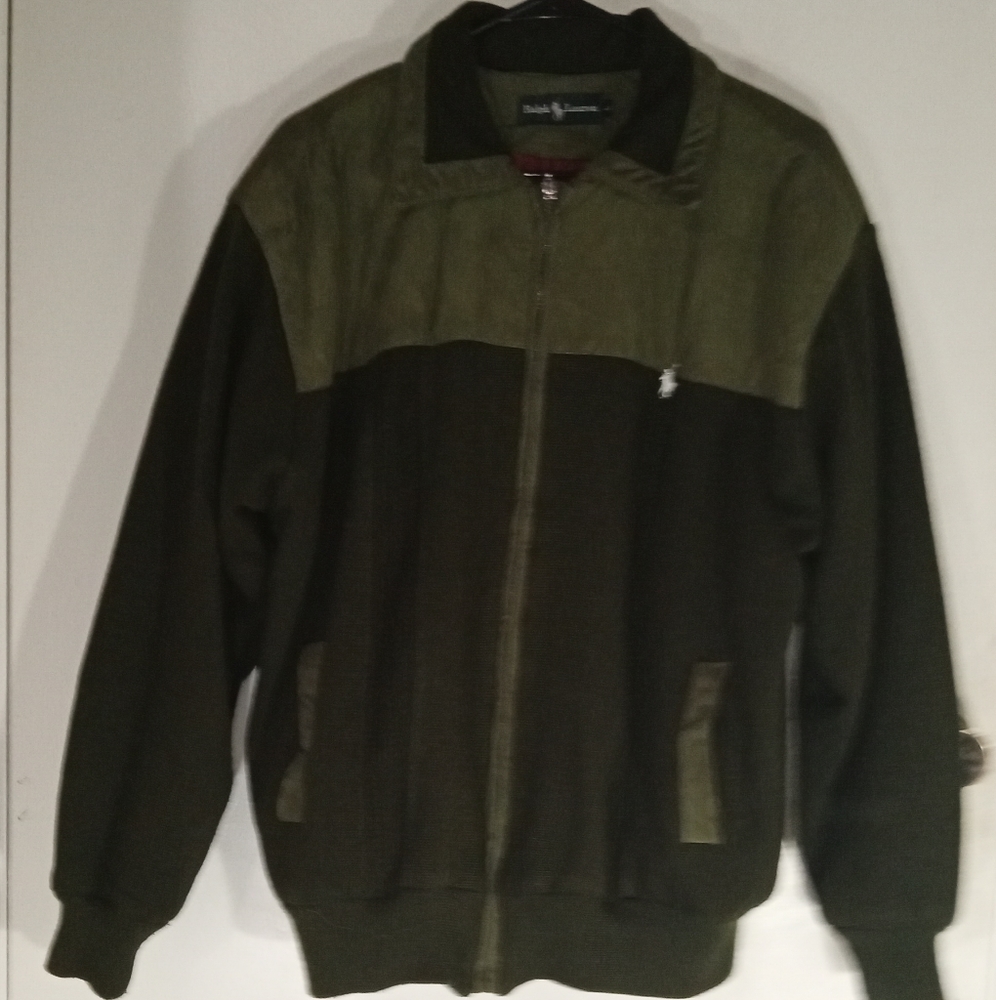 Vintage Polo Ralph Lauren Suede Knit Bomber